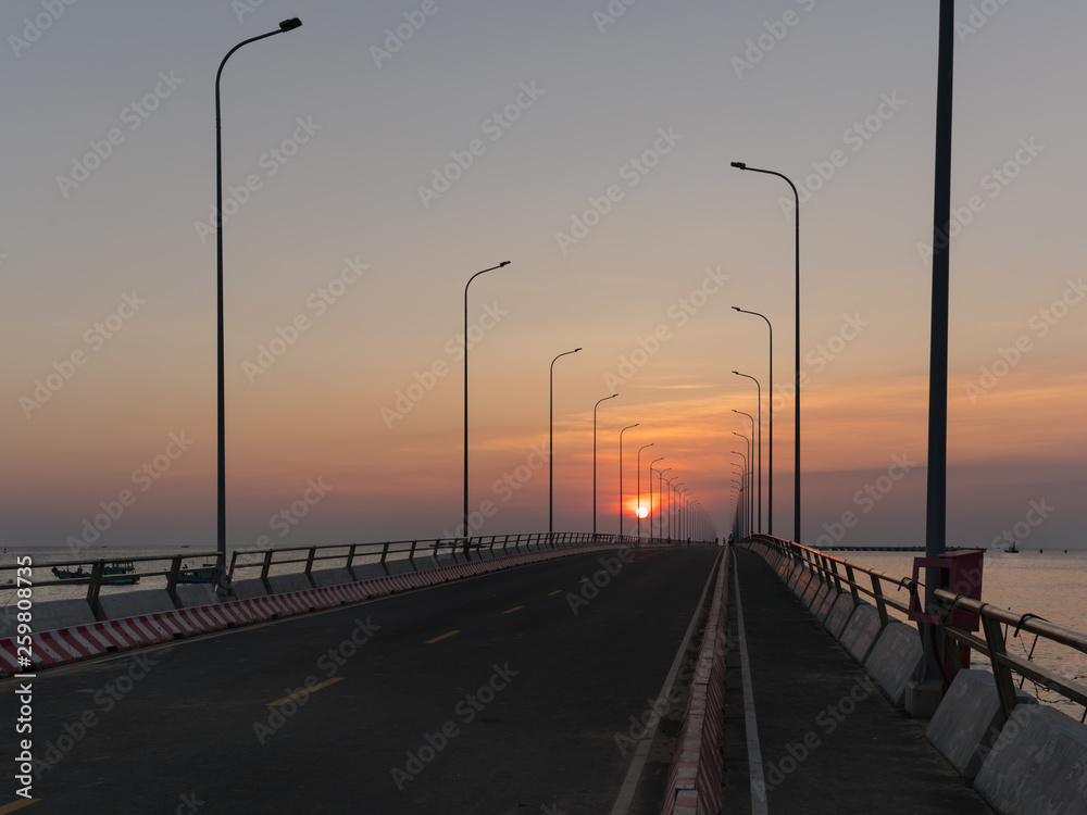 Sunset at Phu Quoc Island Closed Pier