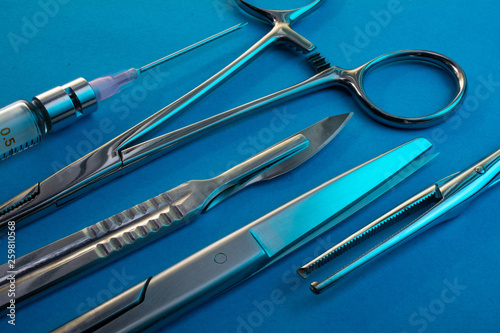 Many instruments for surgery