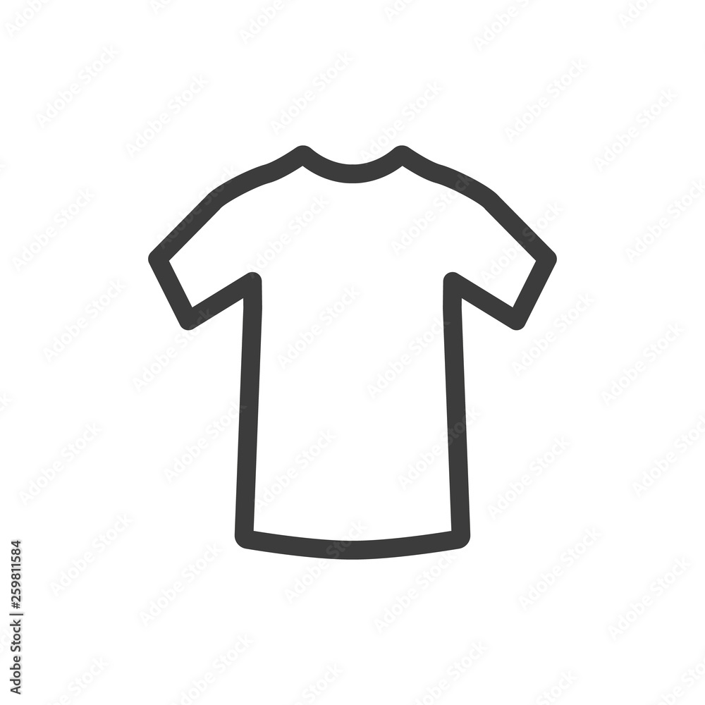 T-shirt icon on white background. T-shirt icon on white background.