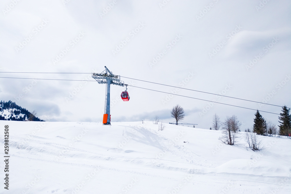ski resort Goderdzi, Georgia. mountains are covered with snow. - Image ski resort Goderdzi, Georgia. mountains are covered with snow. - Image