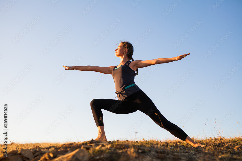 Fototapeta premium sunset yoga classes.