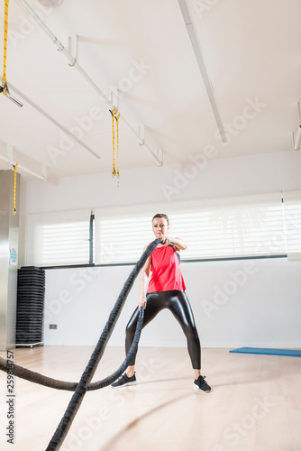 Woman practicing fitness