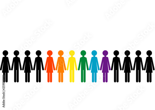 LGBT - gay and lesbian community. Families of sexual minorities in a social society.