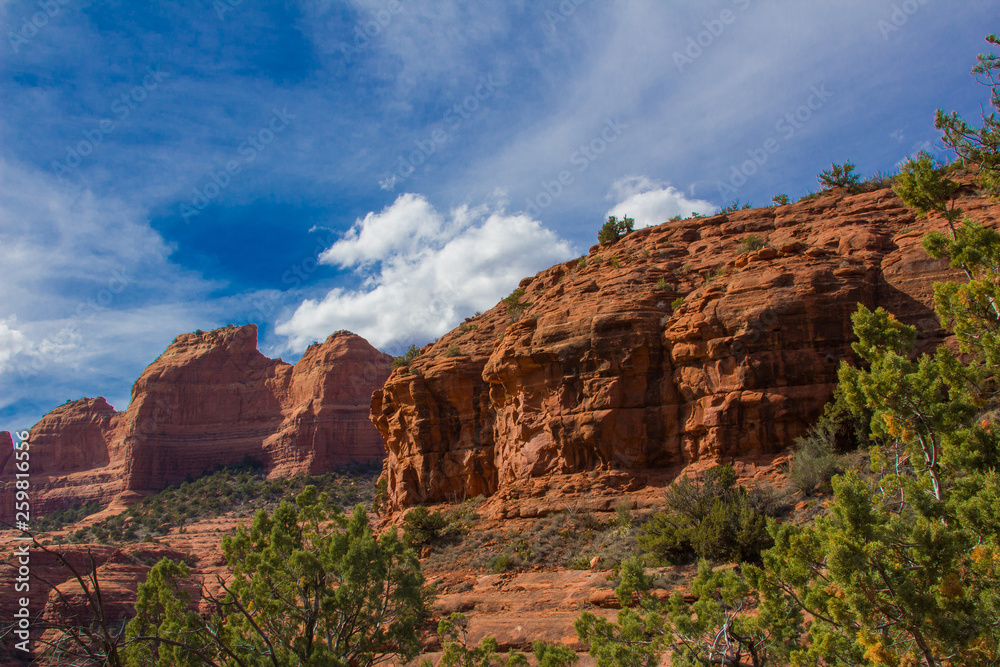 The iconic red rock formations of travel destination, Sedona in Arizona