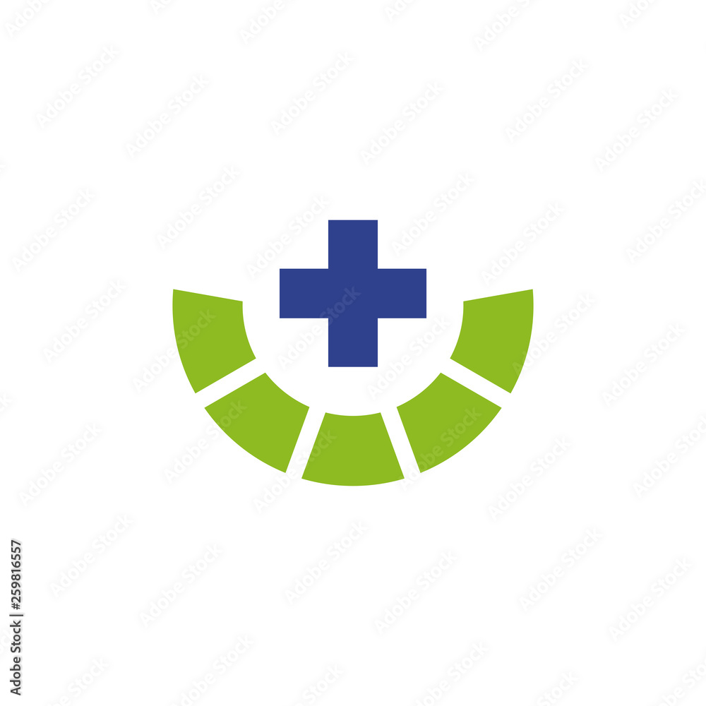Obraz premium Medical and health care logo design vector template