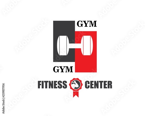 gym,fitness icon logo illustration  template vector photo