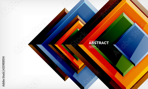 Geometric abstract background  modern square design