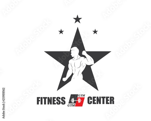 gym,fitness icon logo illustration  template vector photo