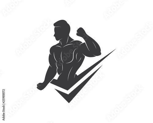 gym,fitness icon logo illustration  template vector