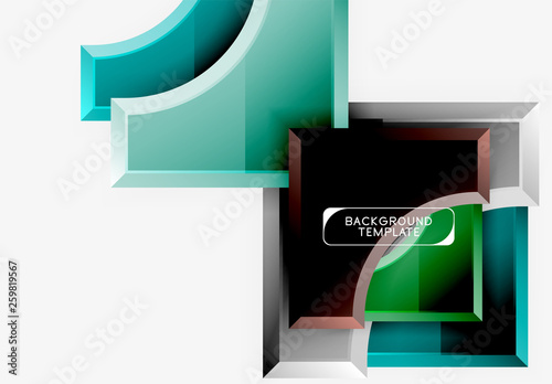 Geometrical 3d shapes background