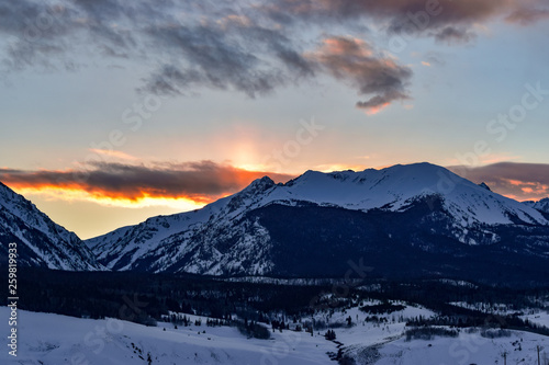 Rocky Mountain Peak Sunset
