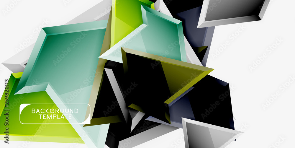 Minimal geometrical triangles with 3d effect abstract background template Minimal geometrical triangles with 3d effect abstract background template