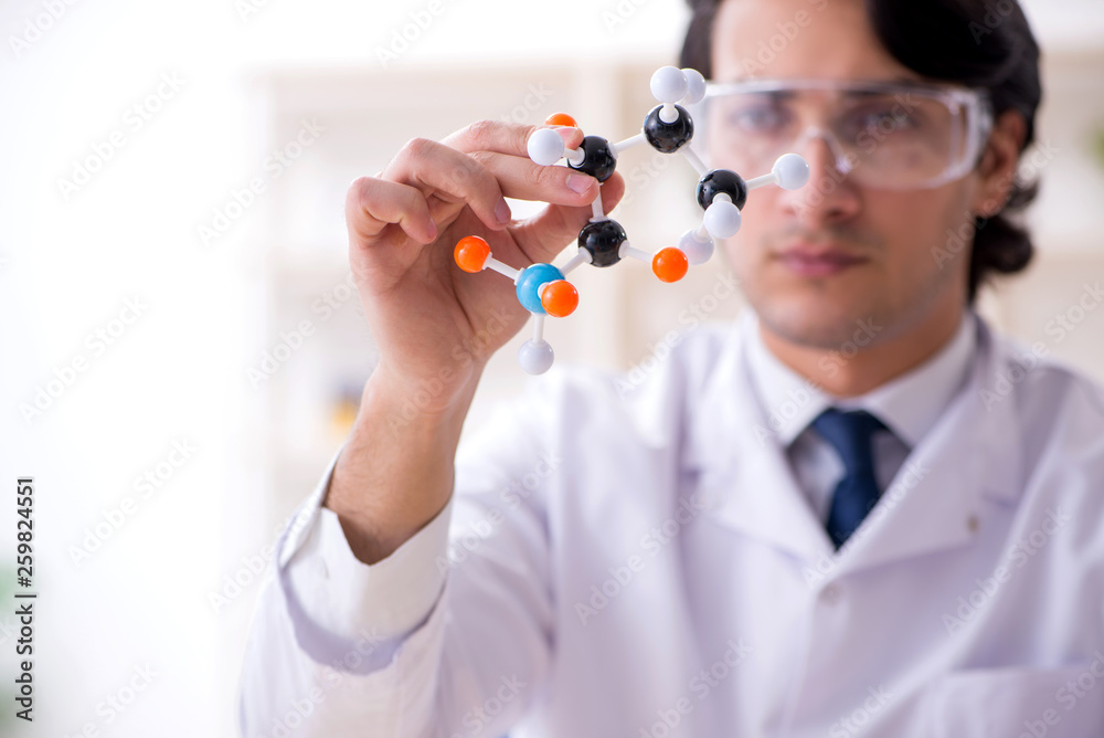 Young male scientist working in the lab Young male scientist working in the lab