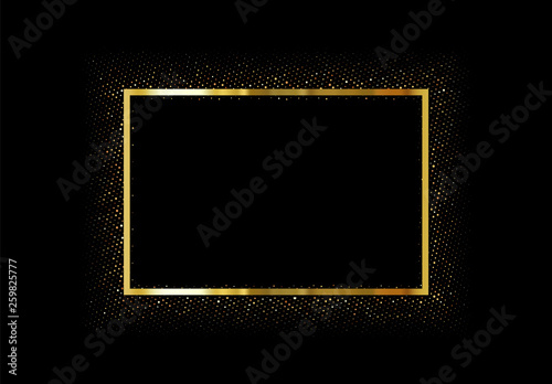 Gold frame with glitter