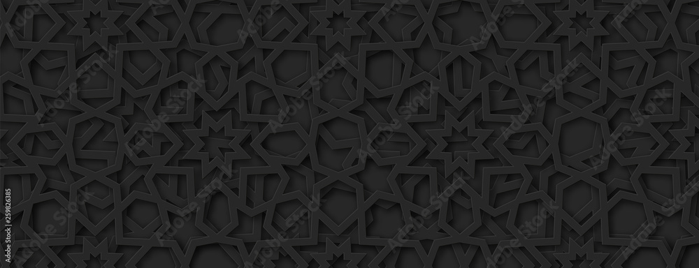 Arabic pattern background. Islamic ornament vector.