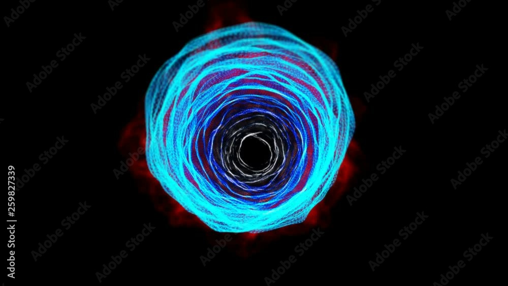 3D digital wire mesh tunnel animation,Fly through the tunnel cyber ...