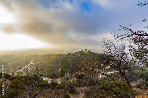 hillside firedamage overlooking Griffith observatory