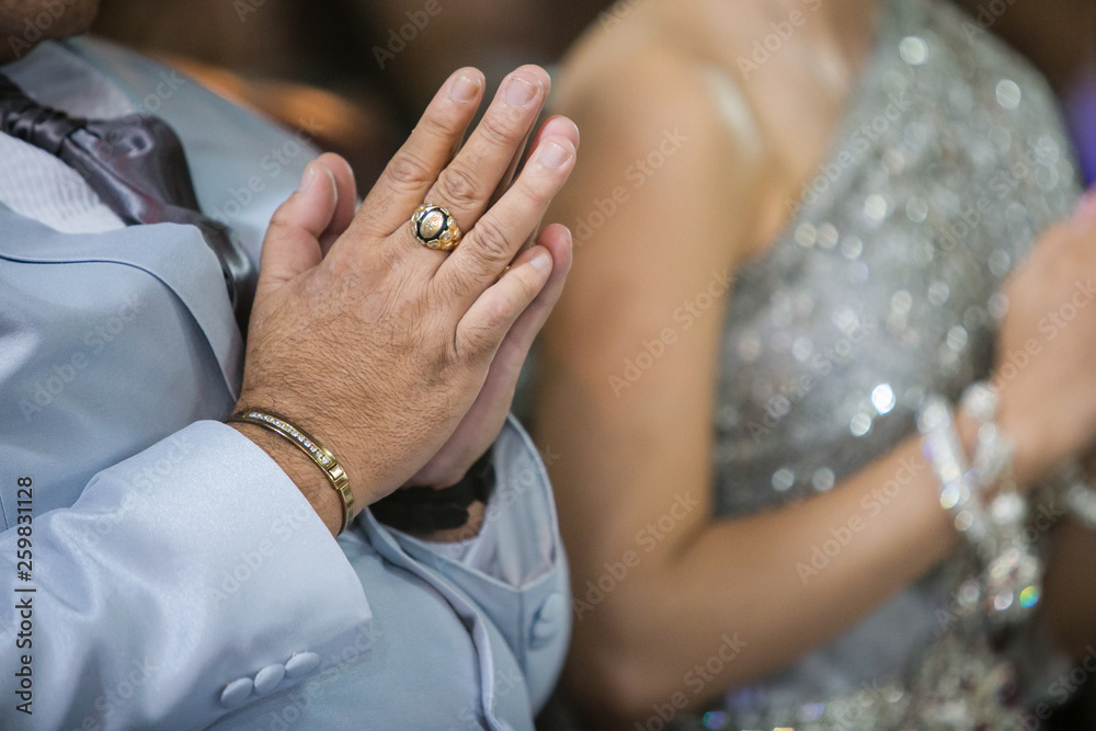 hand Pay respect in ceremony Thailand wedding hand Pay respect in ceremony Thailand wedding