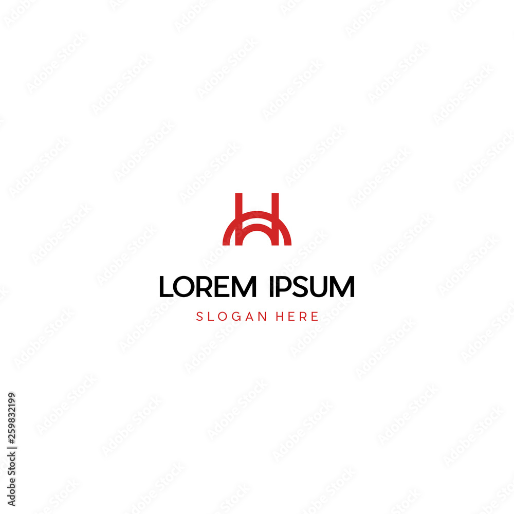 H abstract logo vector icon illustration design. H letter abstract design line minimalist graphic logo template