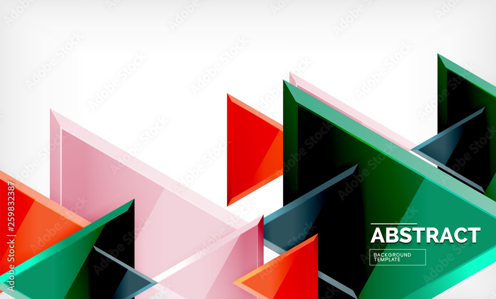 Triangular low poly background design, multicolored triangles Triangular low poly background design, multicolored triangles