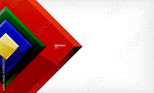 Geometric abstract background, modern square design
