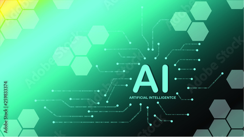 The role of artificial intelligence Will be very important in the future. vector illustration.