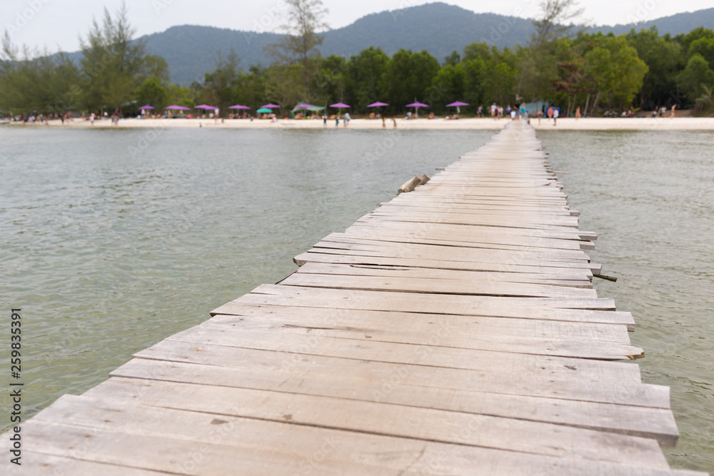 Wooden Beach Pier, Phu Quoc Island, Starfish Beach Wooden Beach Pier, Phu Quoc Island, Starfish Beach
