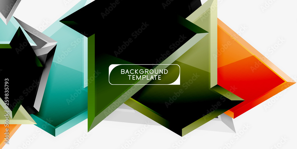 Bright colorful triangular poly 3d composition,abstract geometric background, minimal design, polygonal futuristic poster Bright colorful triangular poly 3d composition,abstract geometric background, minimal design, polygonal futuristic poster