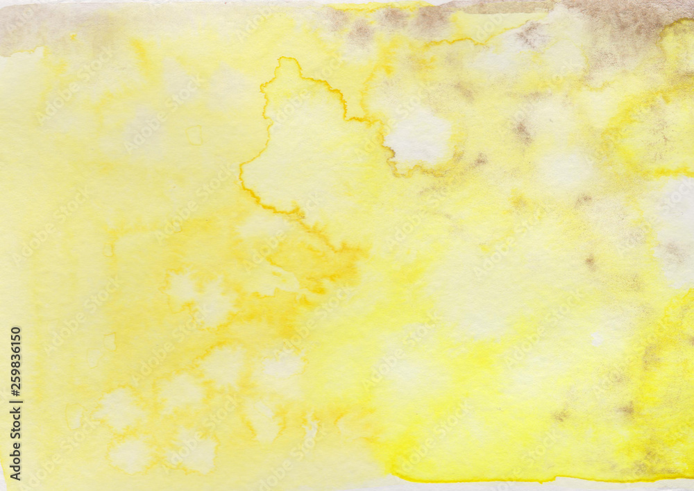Obraz premium background of yellow watercolor stains for your design