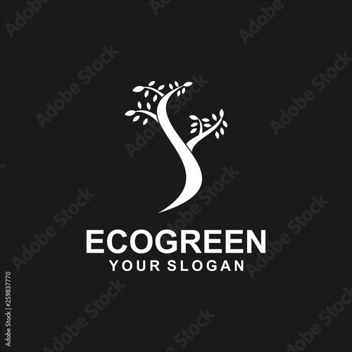 Wallpaper Mural ECO GREEN LOGO TEMPLATE Torontodigital.ca
