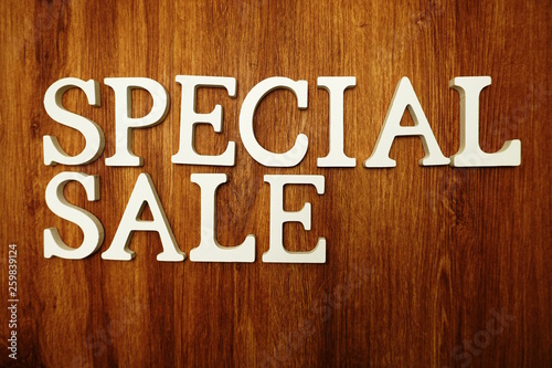 Special Sale word alphabet letters on wooden background © may1985