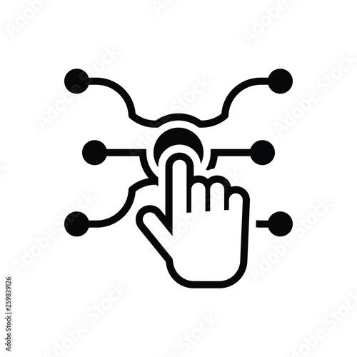 Black solid icon for touchscreen