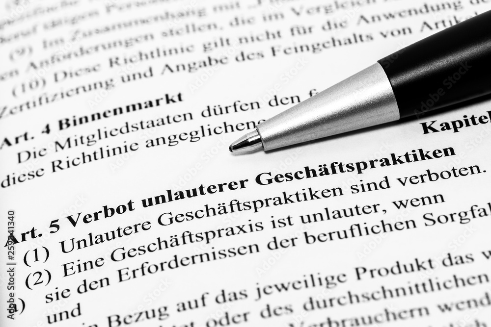 Verbot unlauterer Geschäftspraktiken Wettbewerbsrecht Verbot unlauterer Geschäftspraktiken Wettbewerbsrecht