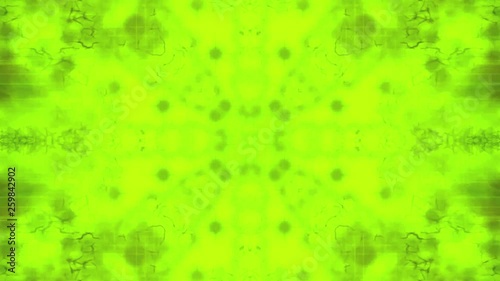 2d animation, Fractal Illuminated Pattern, Green Monochrome,