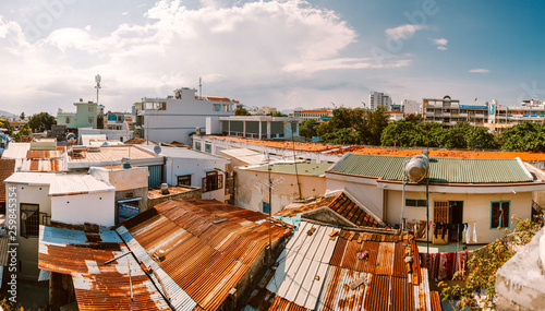 Residential buildings, slums in Nha Trang