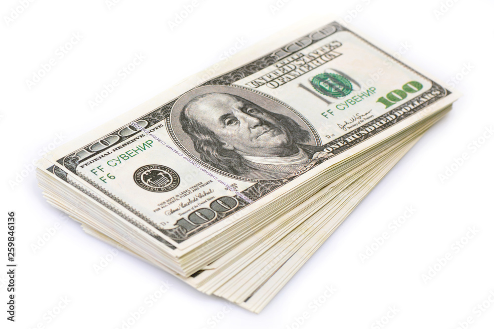 Money dollars on white background Money dollars on white background