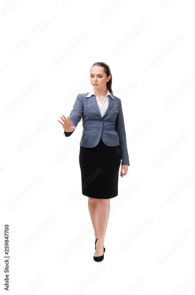 Young businesswoman isolated on white background Young businesswoman isolated on white background