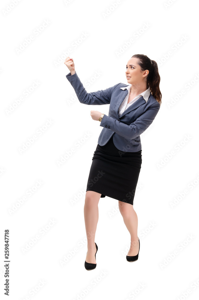 Young businesswoman isolated on white background Young businesswoman isolated on white background