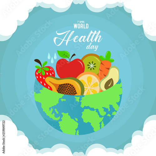 World health day Illustration for background or greeting card