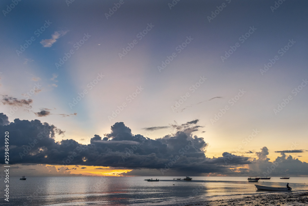 Sunrise in Zanzibar, Paje Beach, Tanzania, Africa