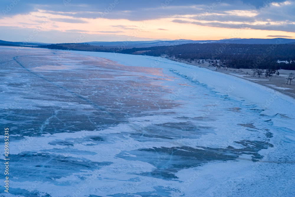 Dawn on Lake Baikal, Cape Burkhan, Olkhon Island Dawn on Lake Baikal, Cape Burkhan, Olkhon Island