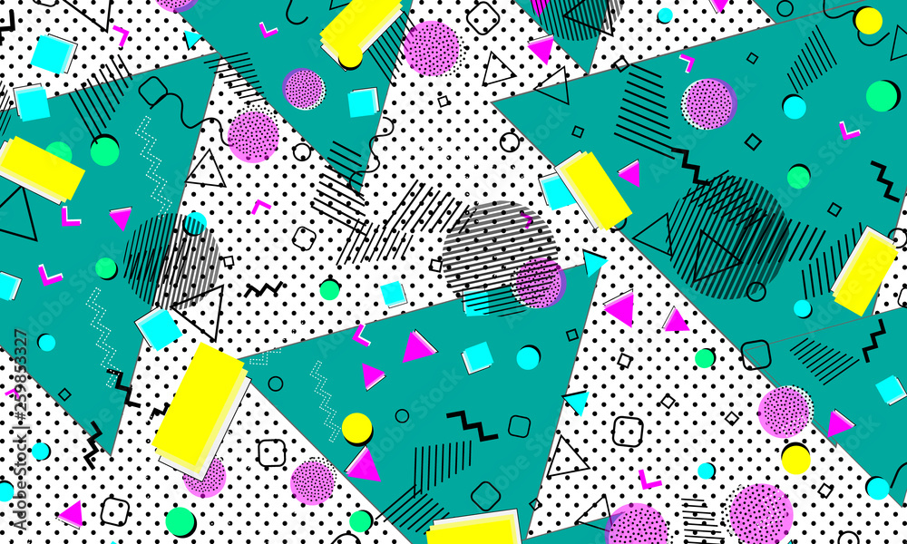 Pop art color background. Memphis pattern Pop art color background. Memphis pattern
