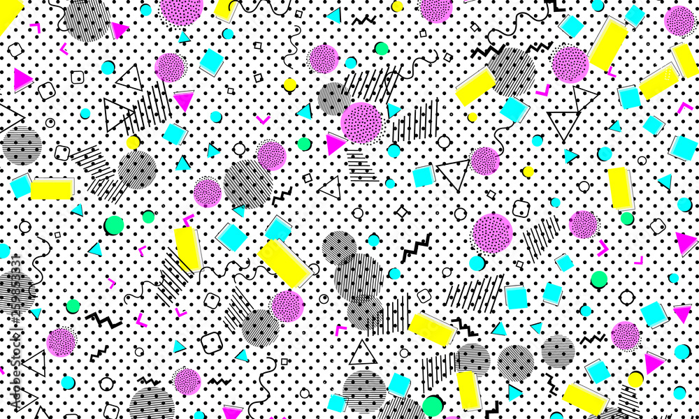 Pop art color background. Memphis pattern Pop art color background. Memphis pattern