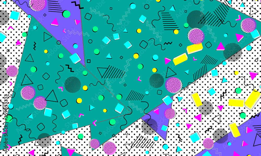 Pop art color background. Memphis pattern Pop art color background. Memphis pattern