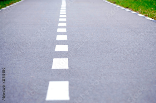 Cycle path in perspective  road for sports  running track