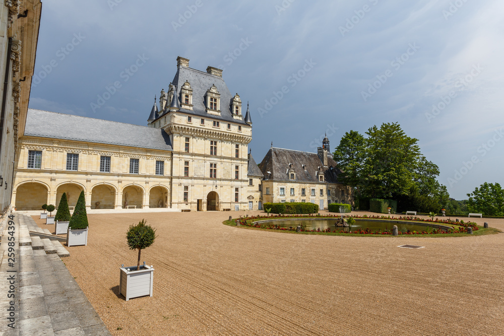 VALENCAY / FRANCE - JULY 2015: View to Valencay castle in Loire Valley, France