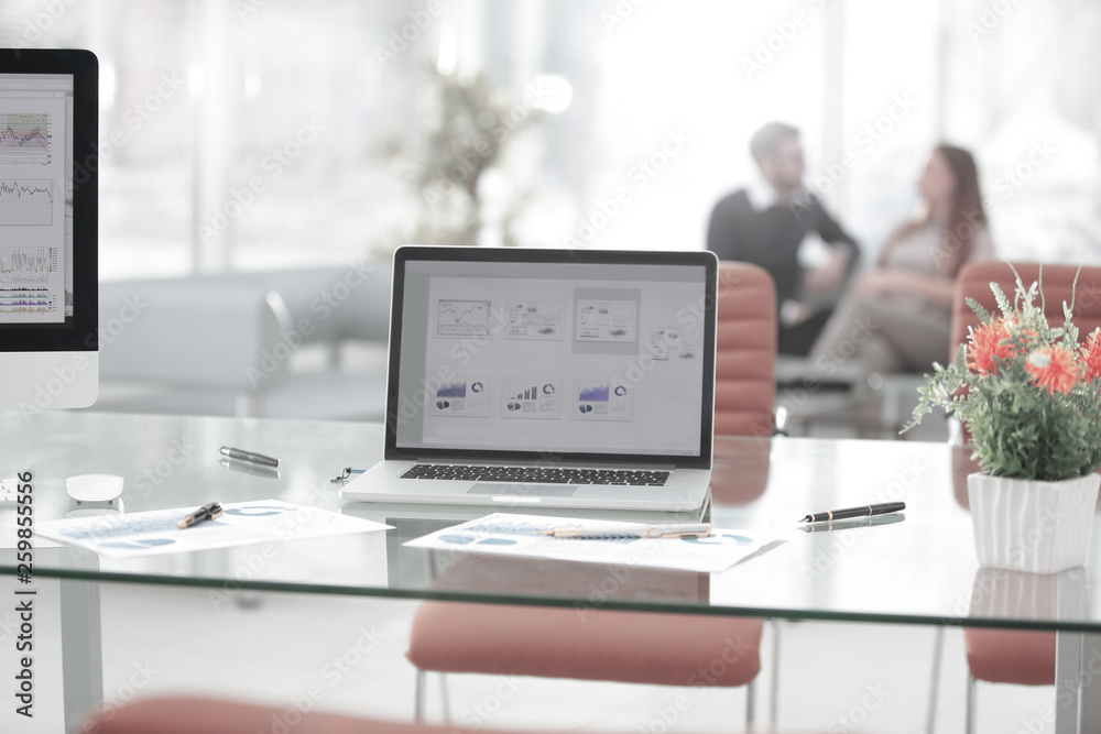 business intelligence BI and key performance indicators KPI on the screen of the laptop business intelligence BI and key performance indicators KPI on the screen of the laptop