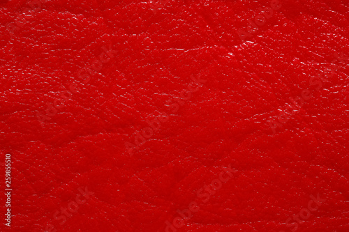 Spectacular shiny red dermatin texture. photo