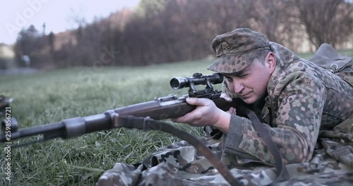 WWII - German sniper aim target photo