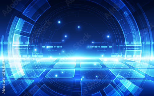 Abstract futuristic digital technology background. Illustration Vector